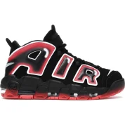 Nike Air More Uptempo Black White Laser Crimson