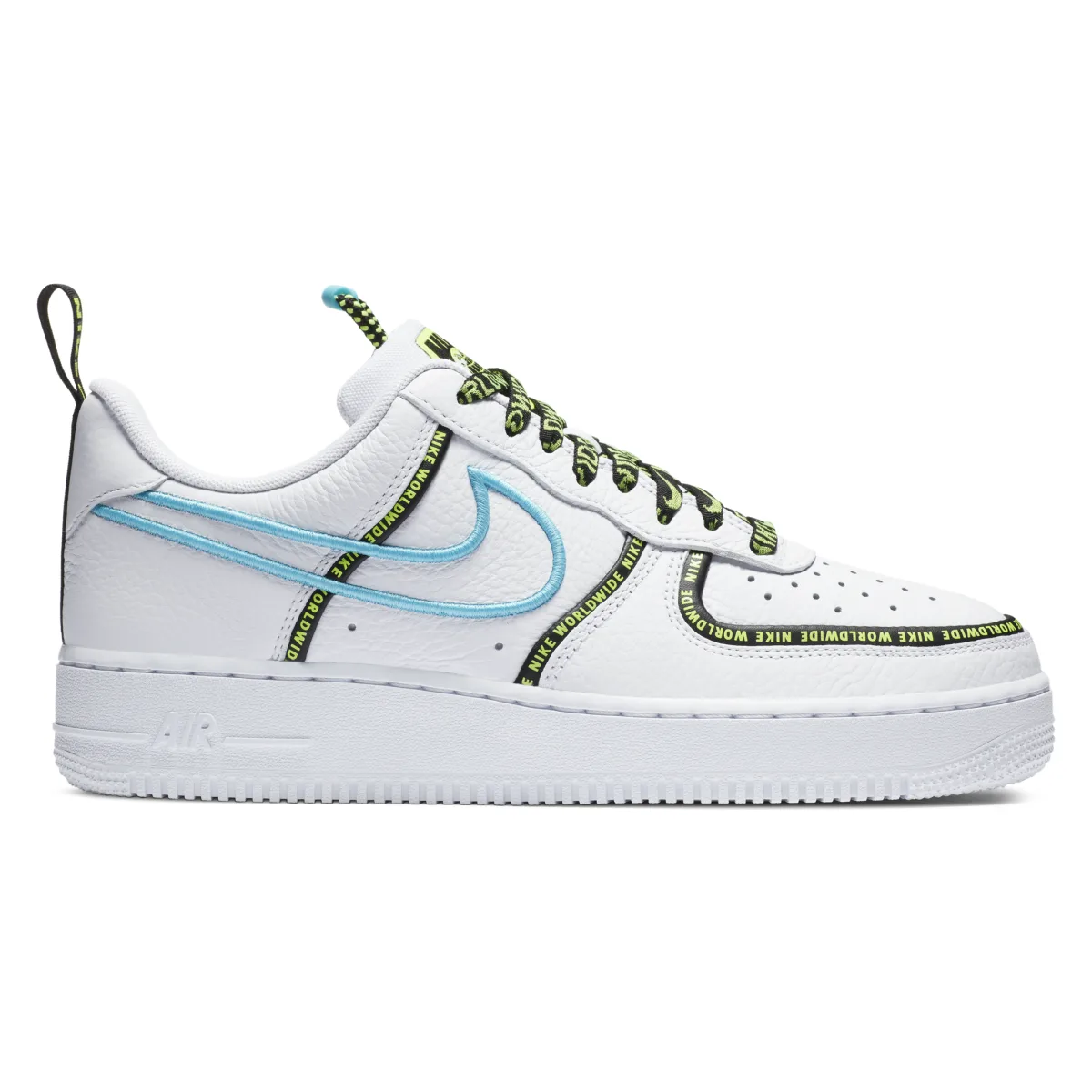 Nike Air Force 1 Low Worldwide White Blue Fury Volt