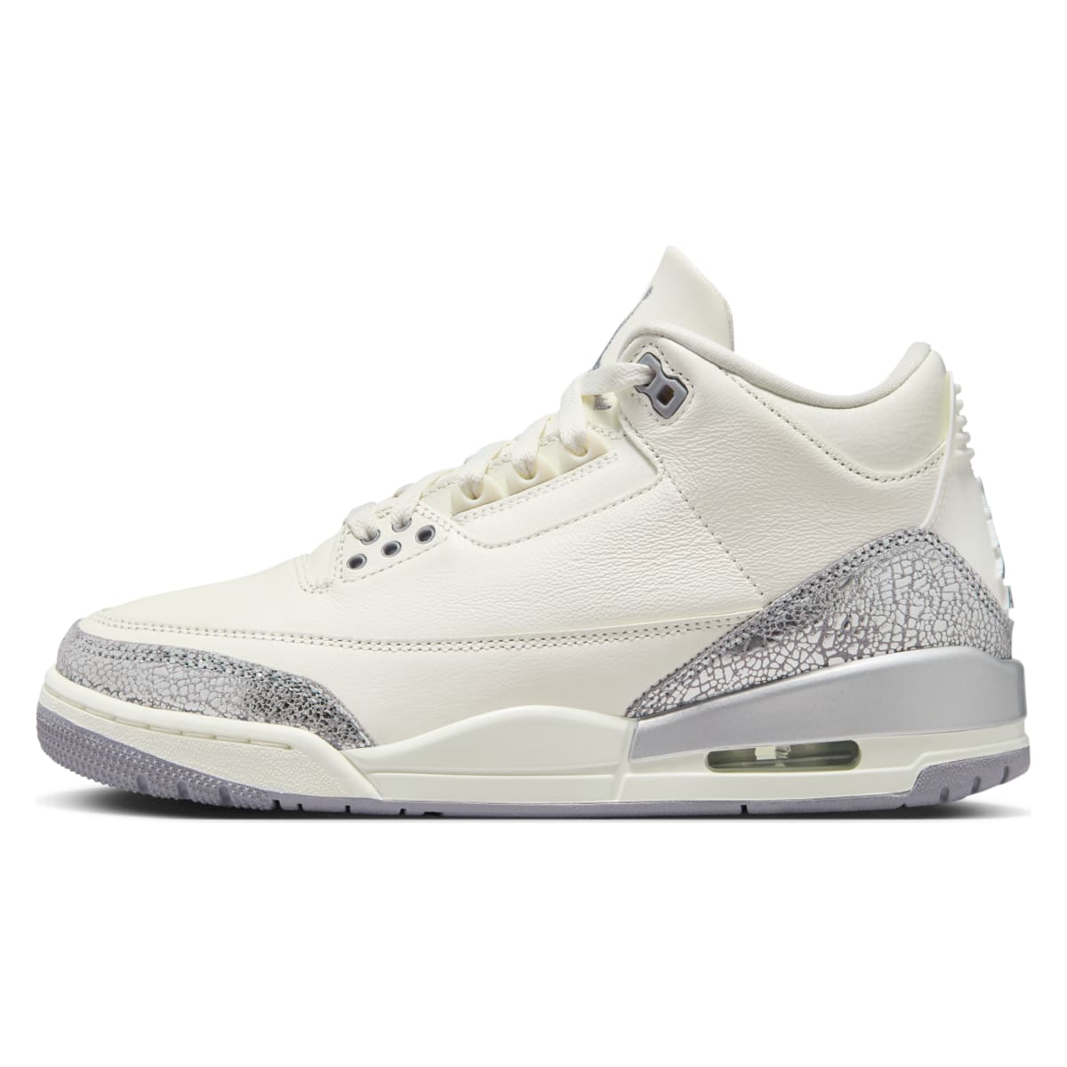 Air Jordan 3 Retro Wmns "Sail Metallic Silver"