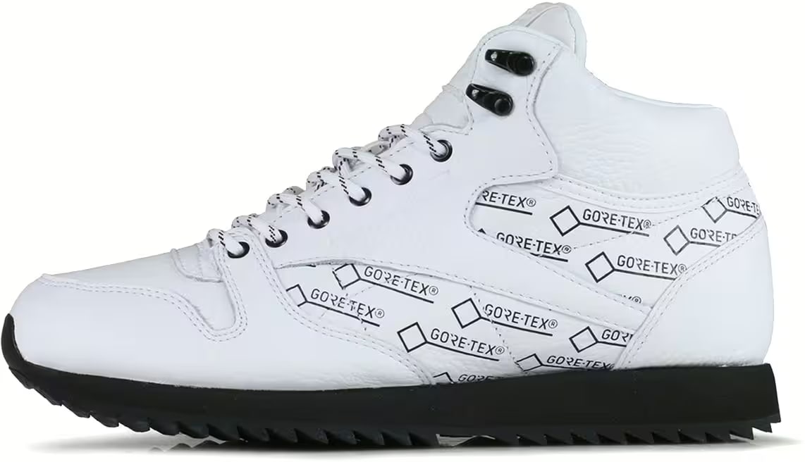 Reebok Classic Leather Mid Ripple Goretex Black White Brand New