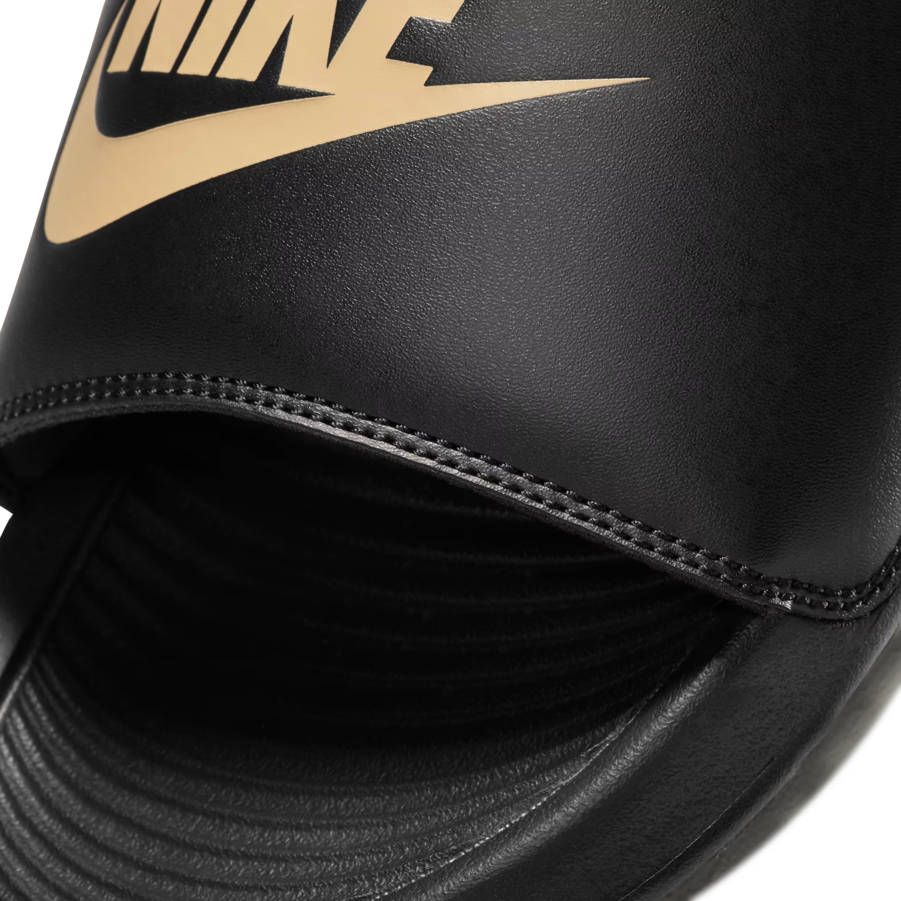 Nike Victori One Slide Black Metallic Gold