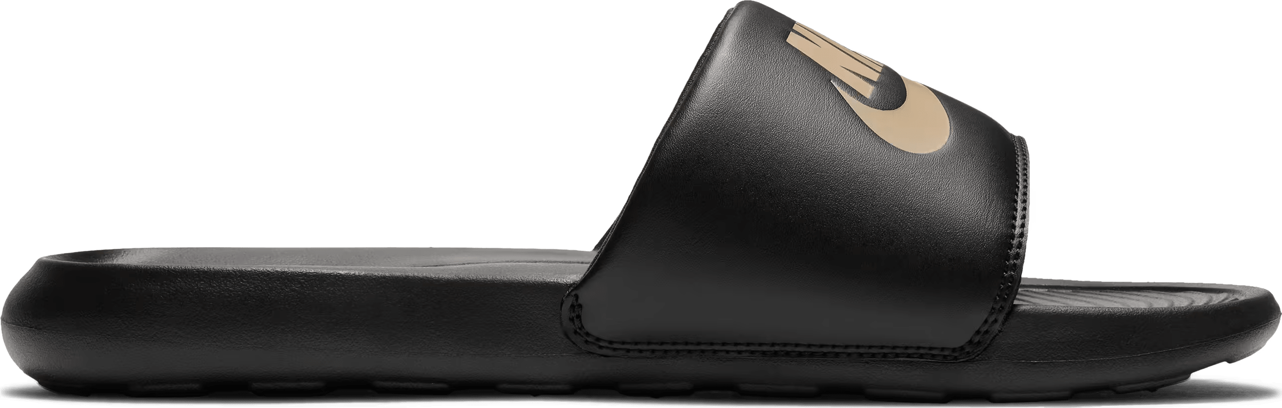 Nike Victori One Slide Black Metallic Gold