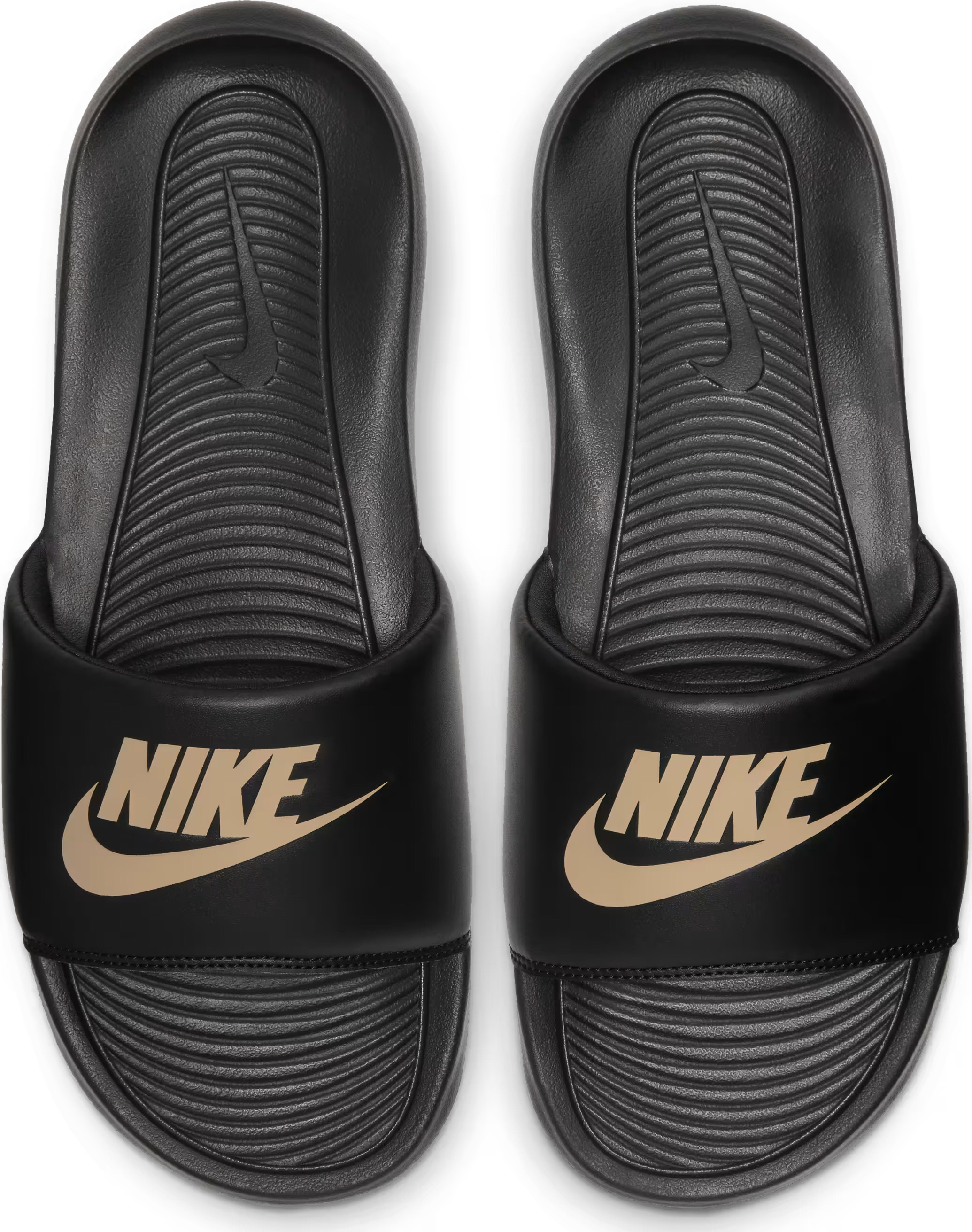 Nike Victori One Slide Black Metallic Gold