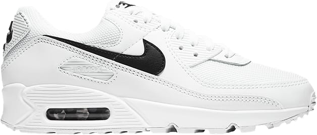 nike air max 90 white black swoosh