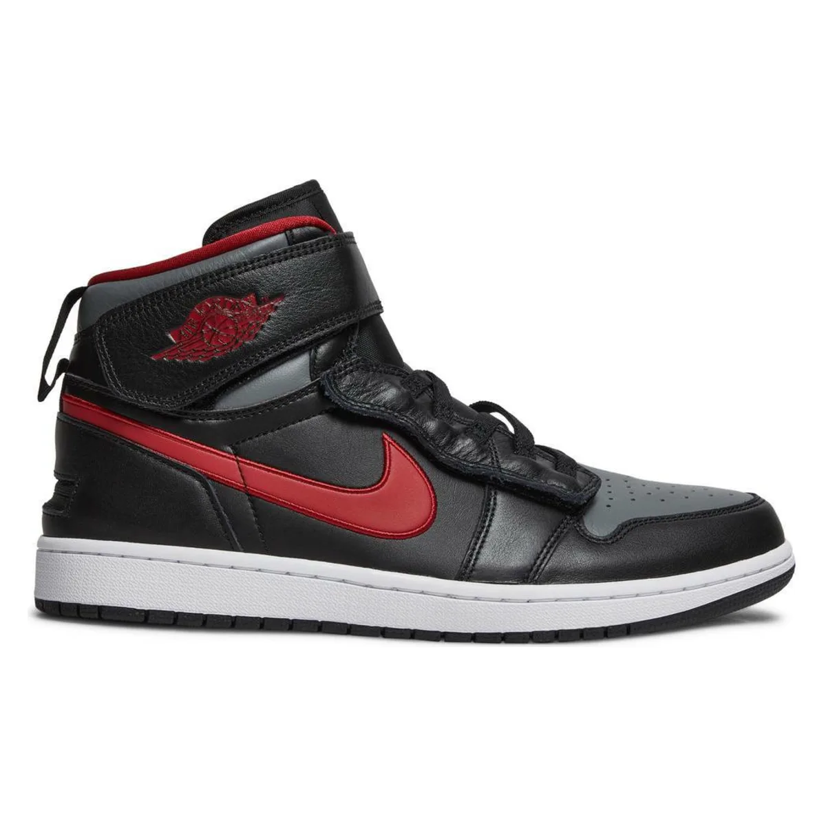 Air Jordan 1 Hi FlyEase "Smoke Grey Gym Red"