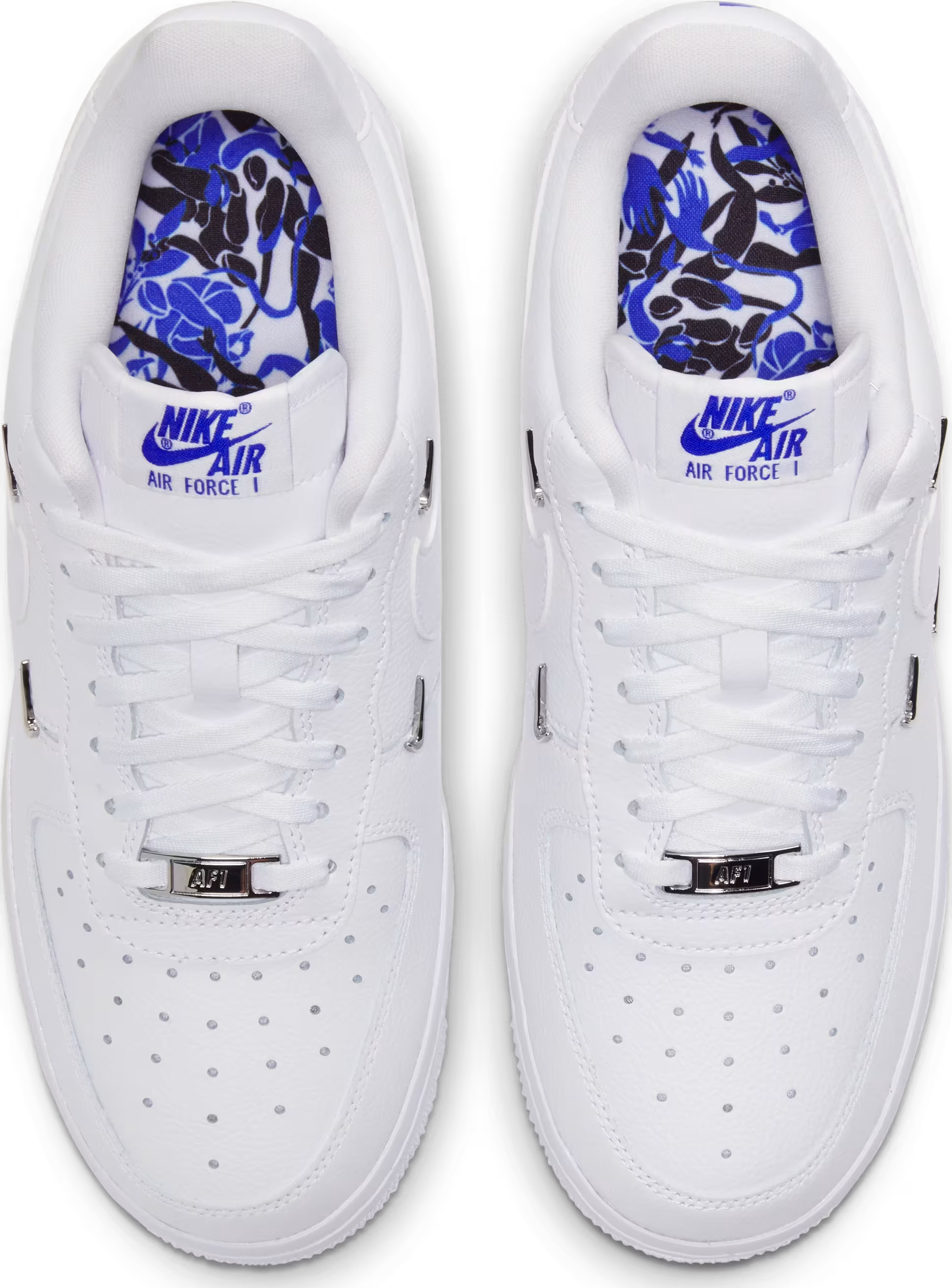 Nike Air Force 1 LX "White Metallic Swooshes"