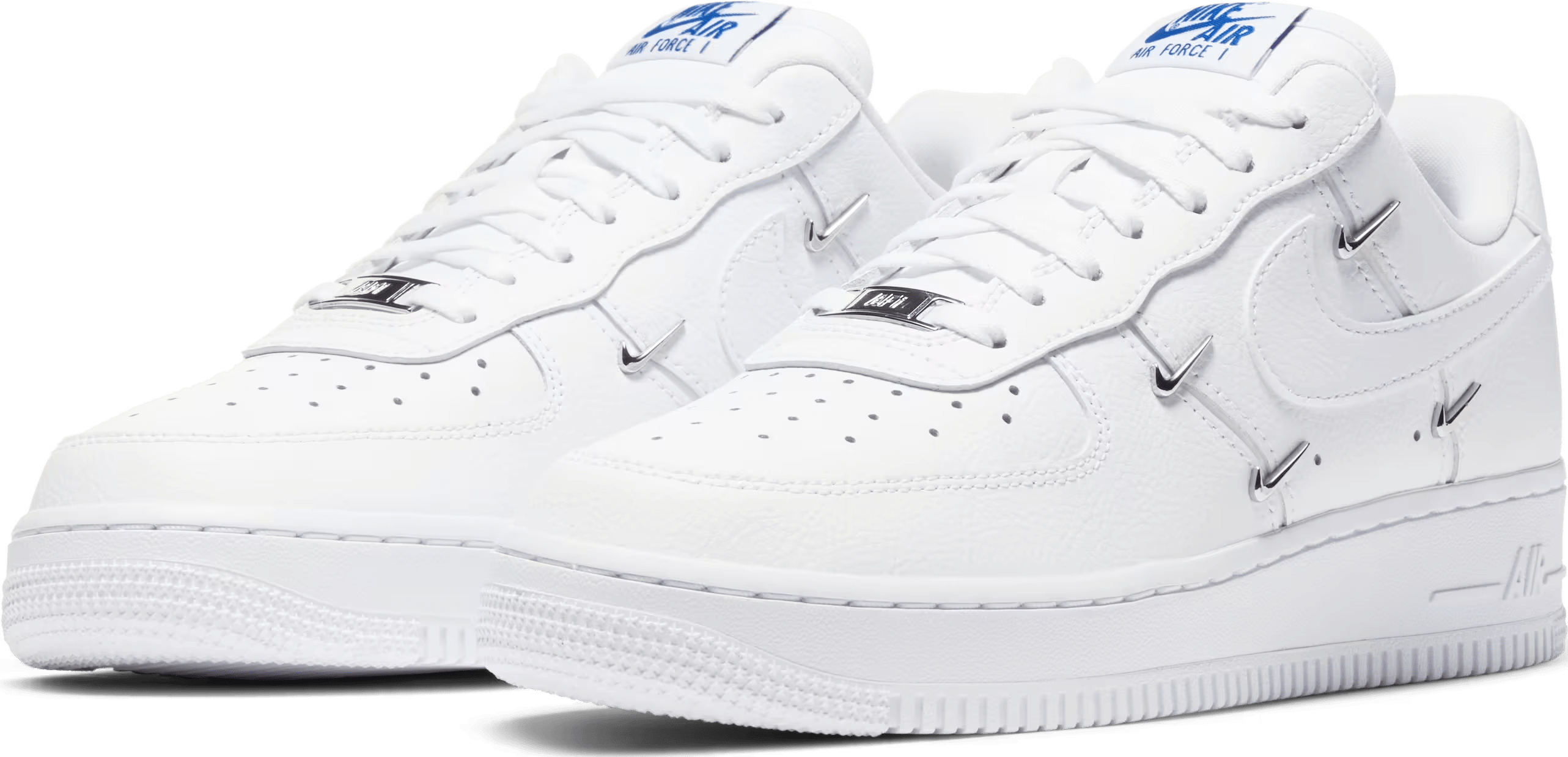Nike Air Force 1 LX "White Metallic Swooshes"