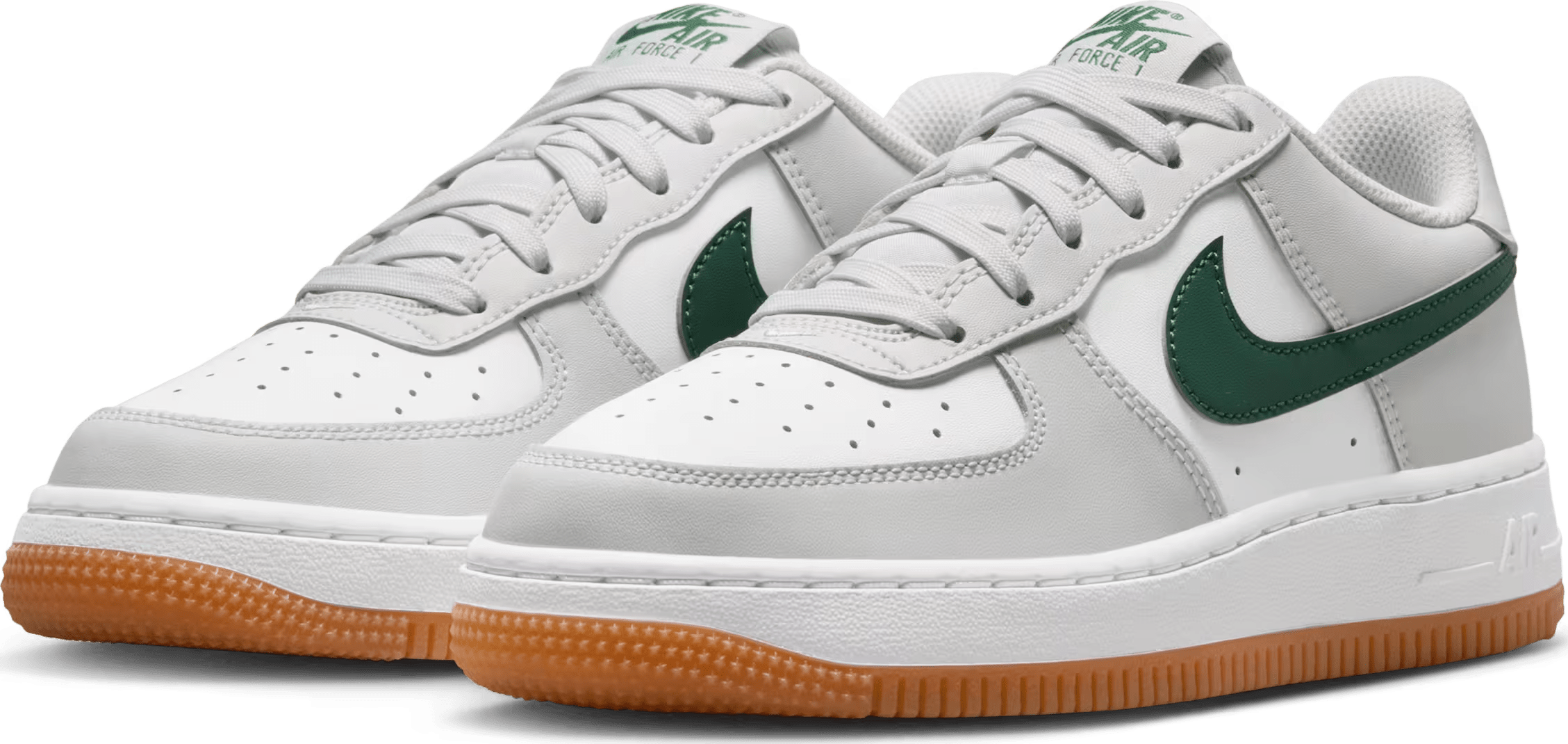 Nike Air Force 1 Low Photon Dust Fir Gum Medium Brown White (GS)