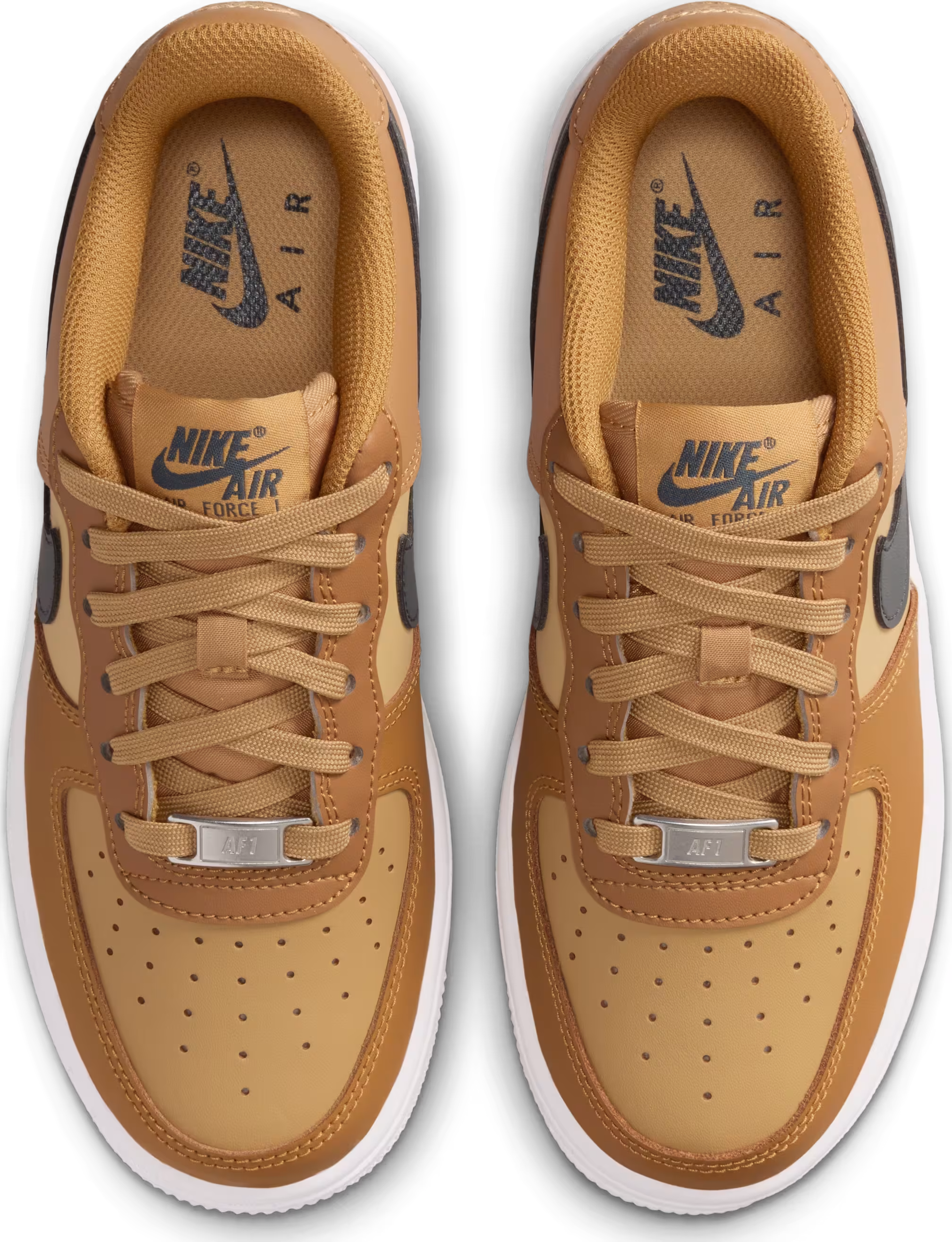 Nike Air Force 1 Low Wheat Club Gold White Anthracite (GS)