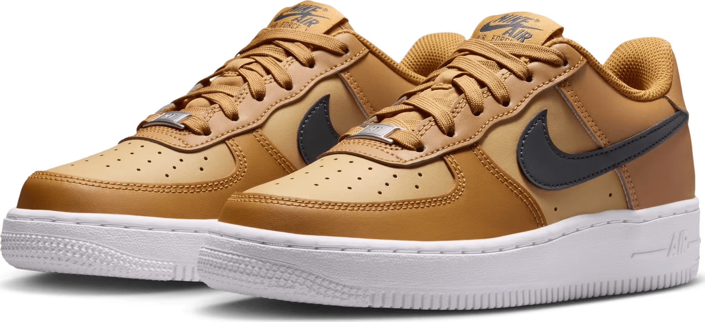 Nike Air Force 1 Low Wheat Club Gold White Anthracite (GS)