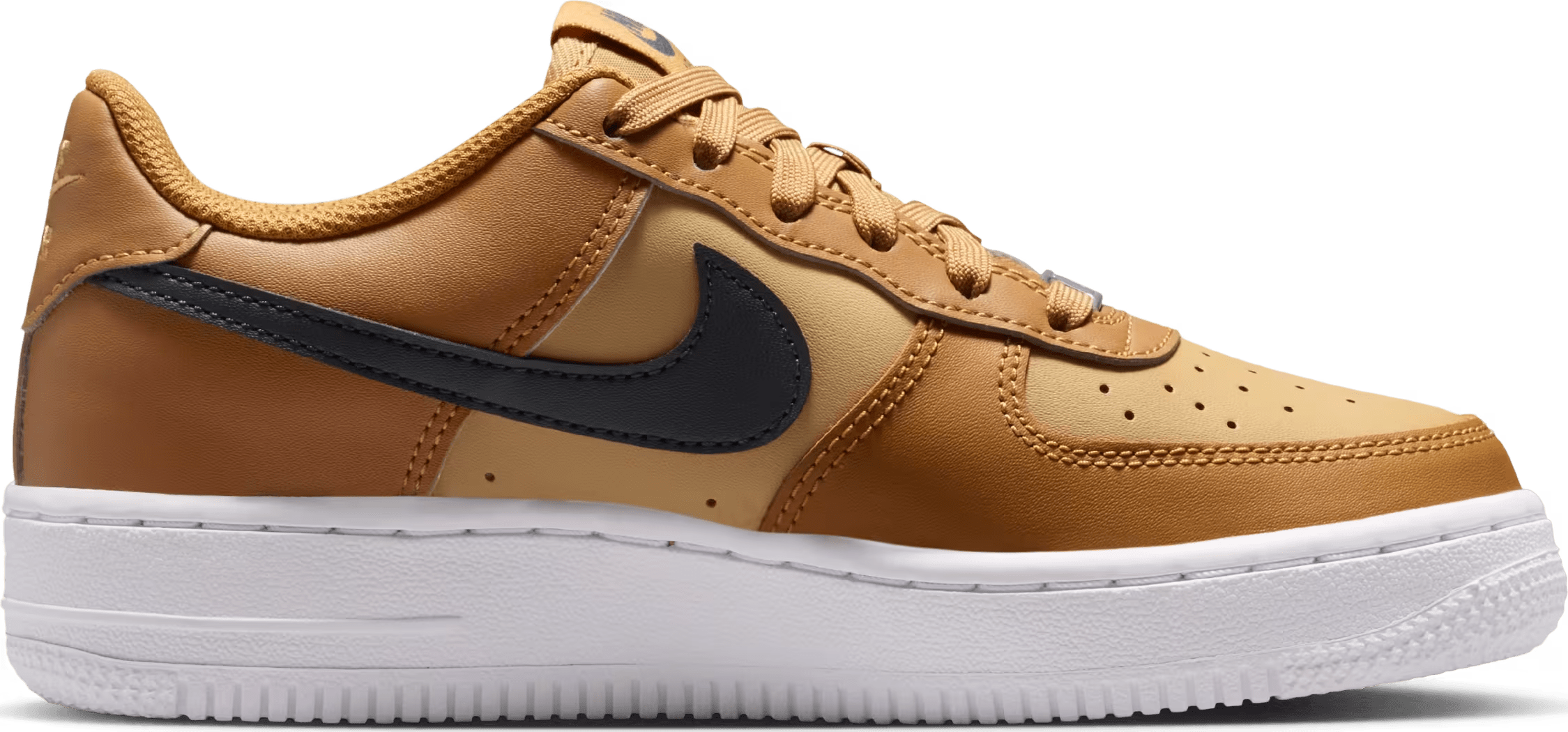 Nike Air Force 1 Low Wheat Club Gold White Anthracite (GS)
