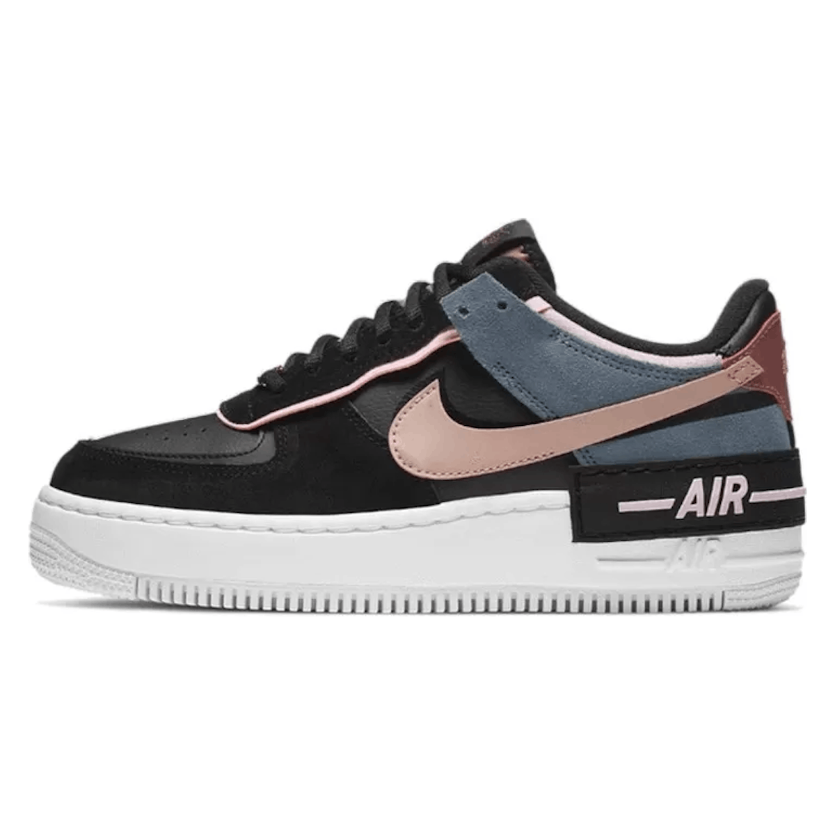 Nike WMNS Air Force 1 Shadow Black Light Arctic Pink Claystone Red