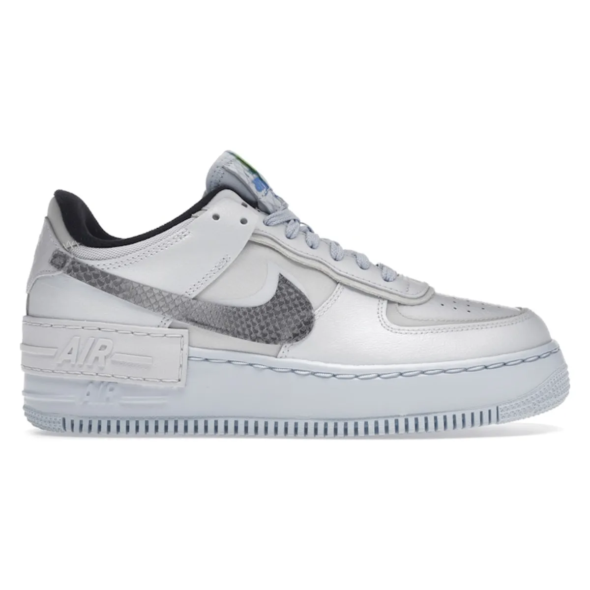 Nike WMNS Air Force 1 Shadow Pure Platinum Snakeskin Blue