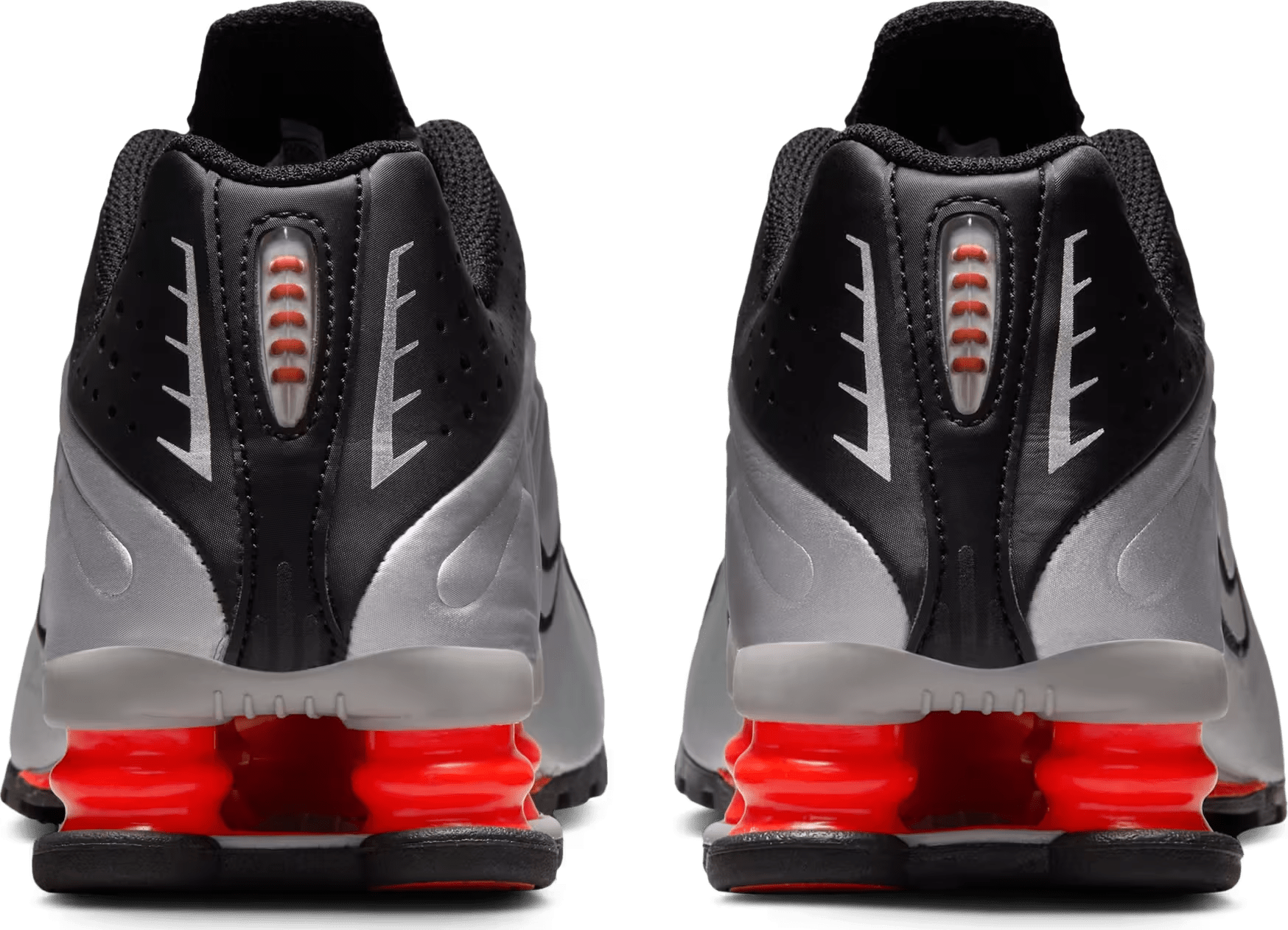 Nike Shox R4 Metallic Silver Black Picante Red (GS)