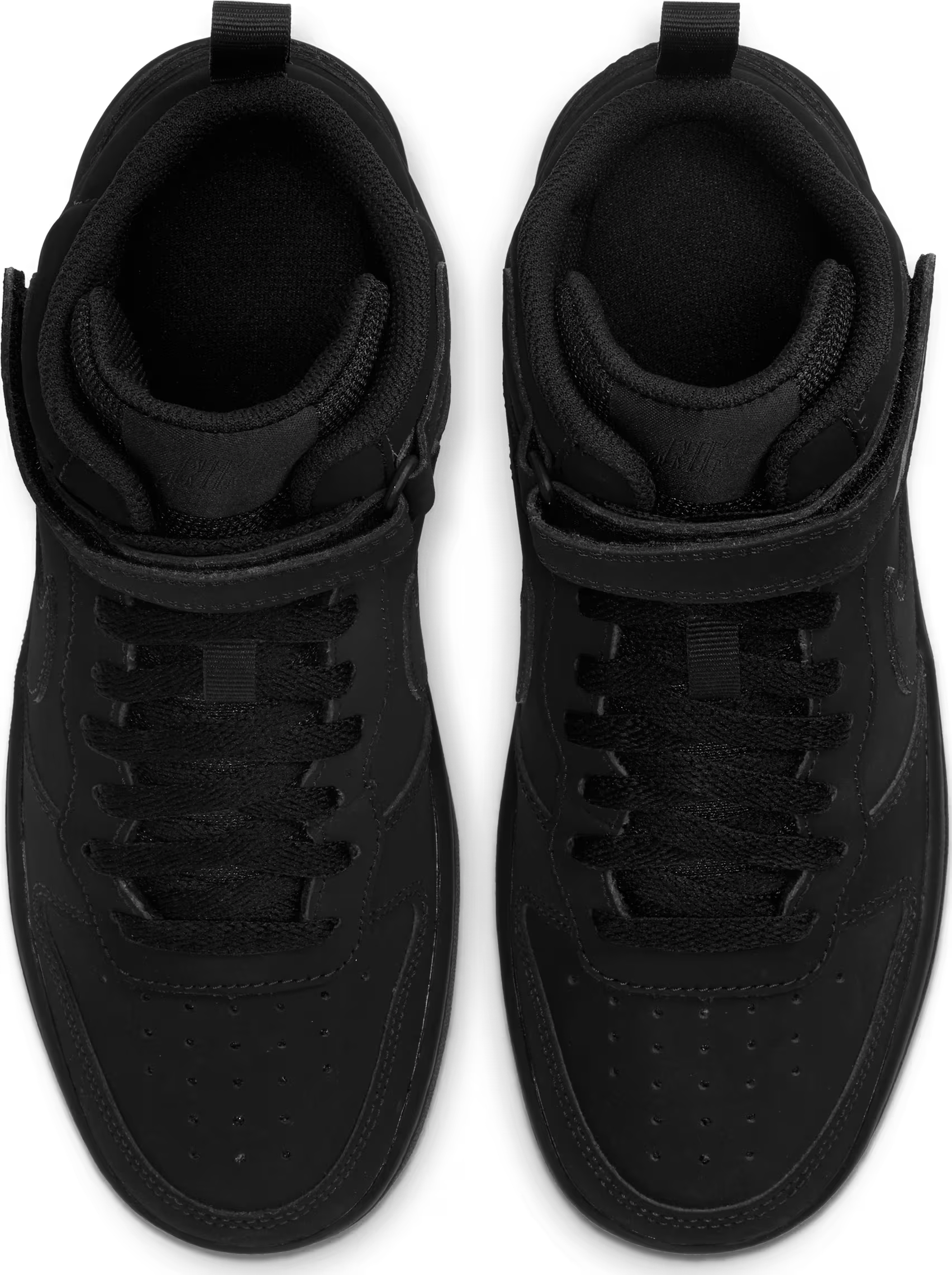 Nike Court Borough Mid 2 Triple Black Nubuck (GS)