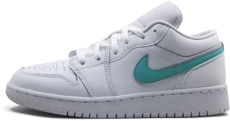 Jordan 1 Low White Multi-Color Swoosh