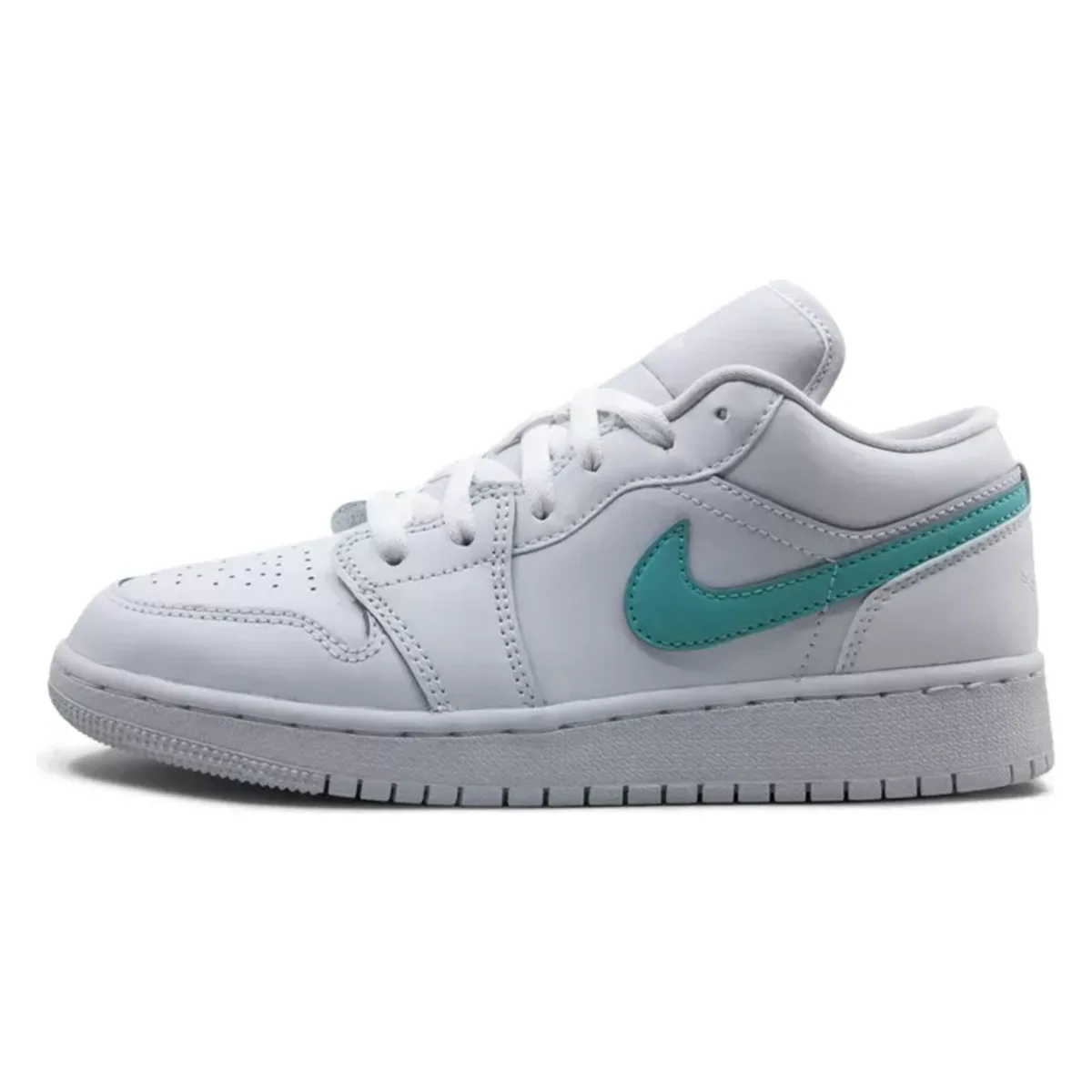 Jordan 1 Low White Multi-Color Swoosh