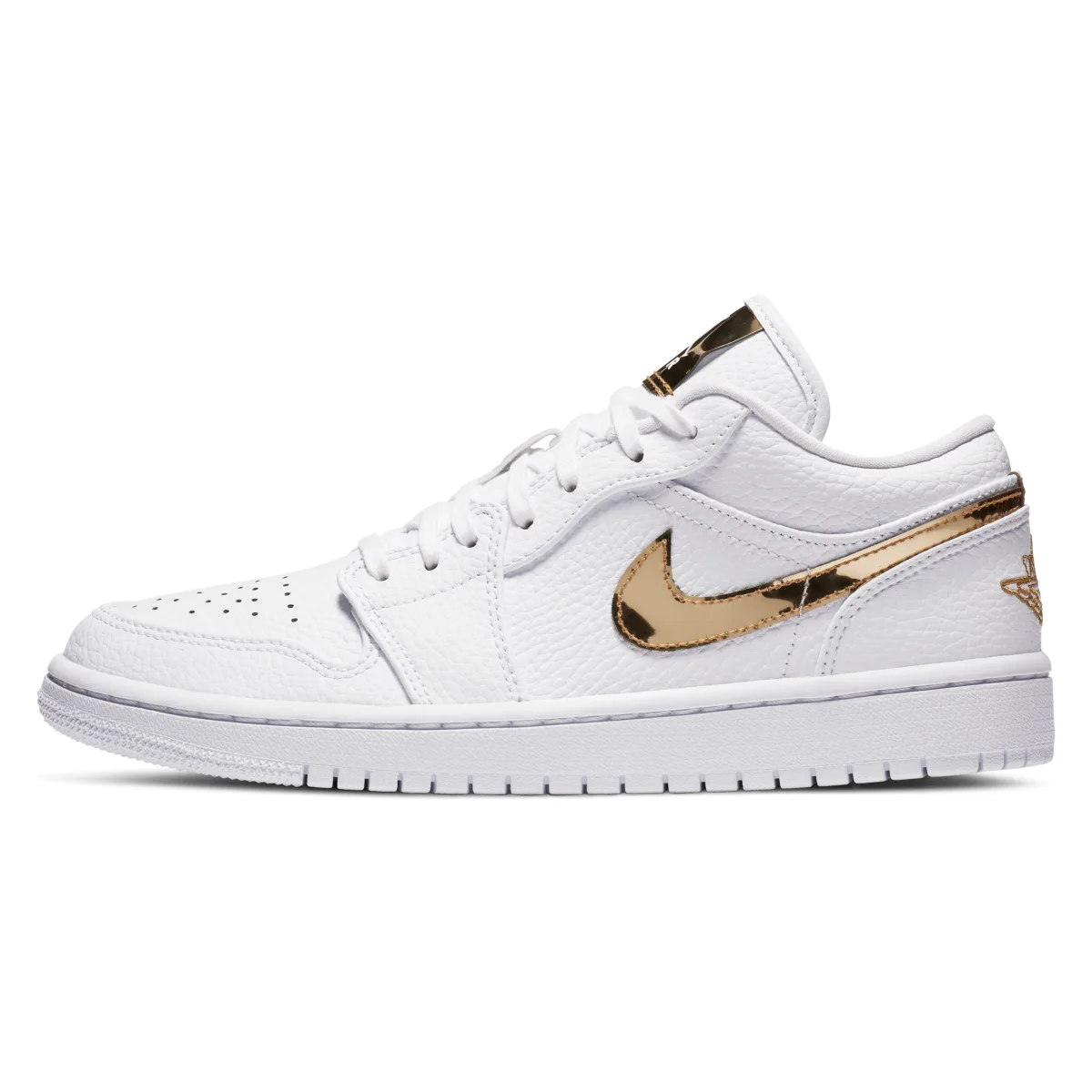 Air Jordan 1 Low SE Wmns "White Metallic Gold"