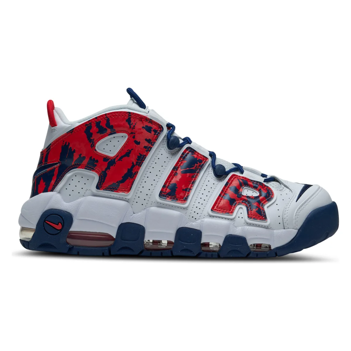 Nike Air More Uptempo Red Navy Camo