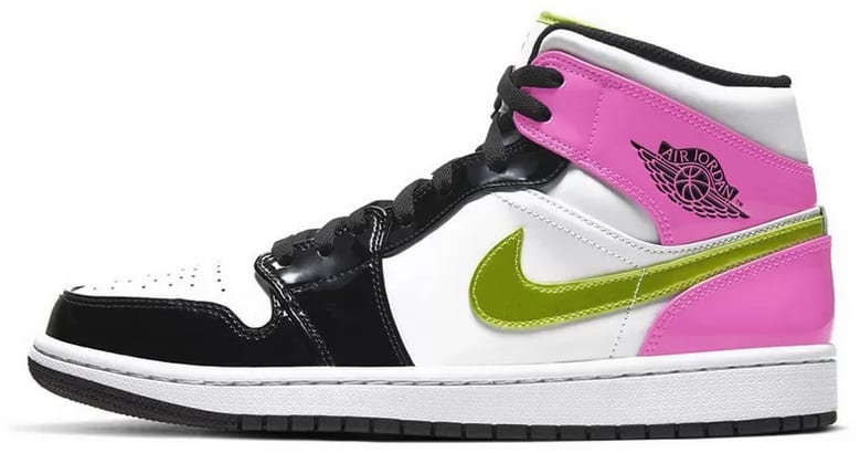 Air Jordan 1 Mid White Black Cyber Pink
