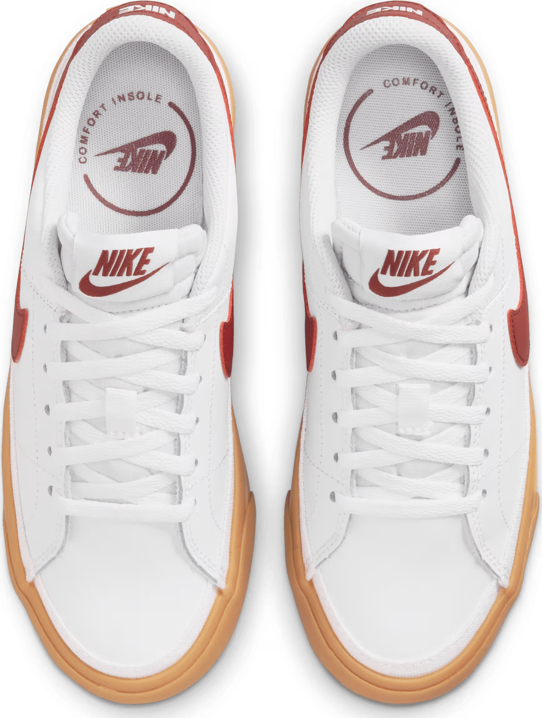 Nike Court Legacy White Gum Yellow Team Red (GS)