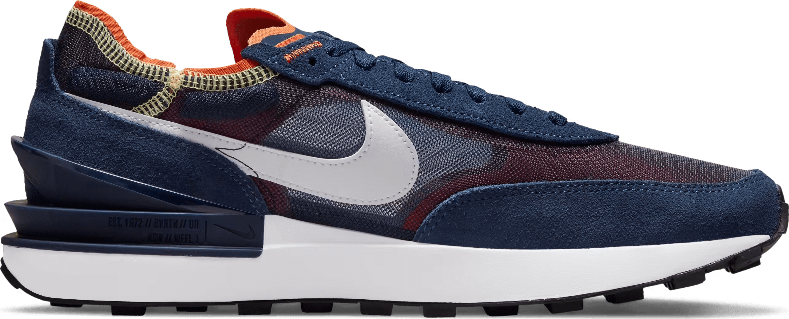 Nike Waffle One Midnight Navy Orange Melon Tint