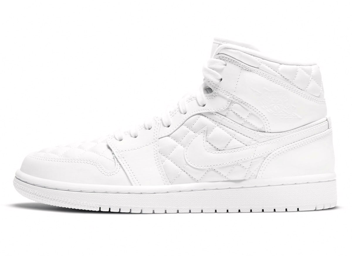 Air Jordan 1 Mid SE White Quilted