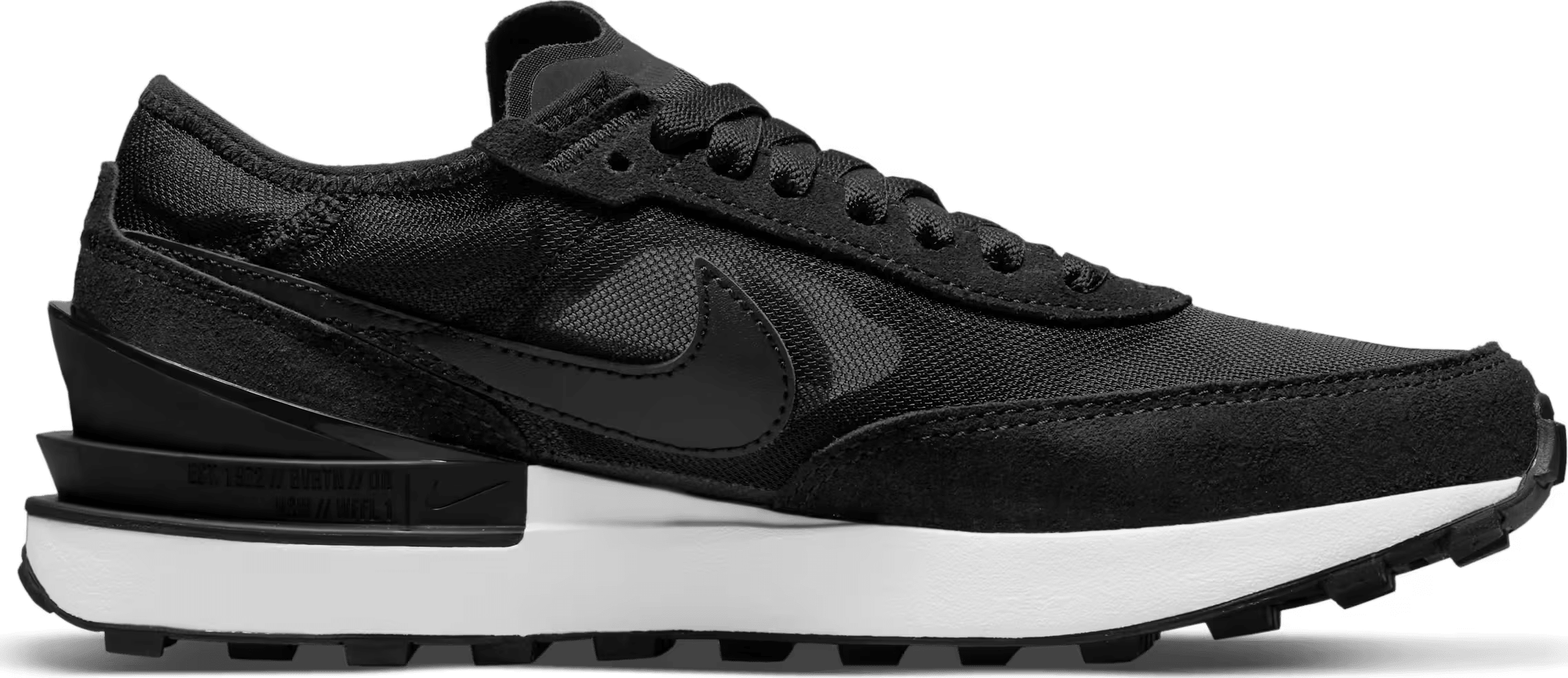 Nike Waffle One Black White Orange Black (GS)