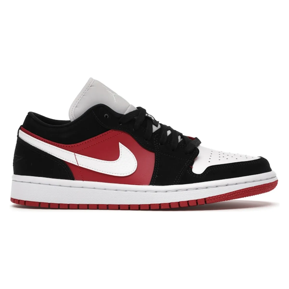 Air Jordan 1 WMNS Low Black White Gym Red