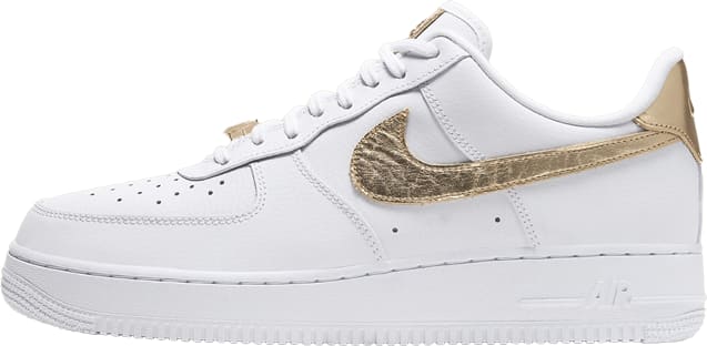 nike air force 1 wit goud