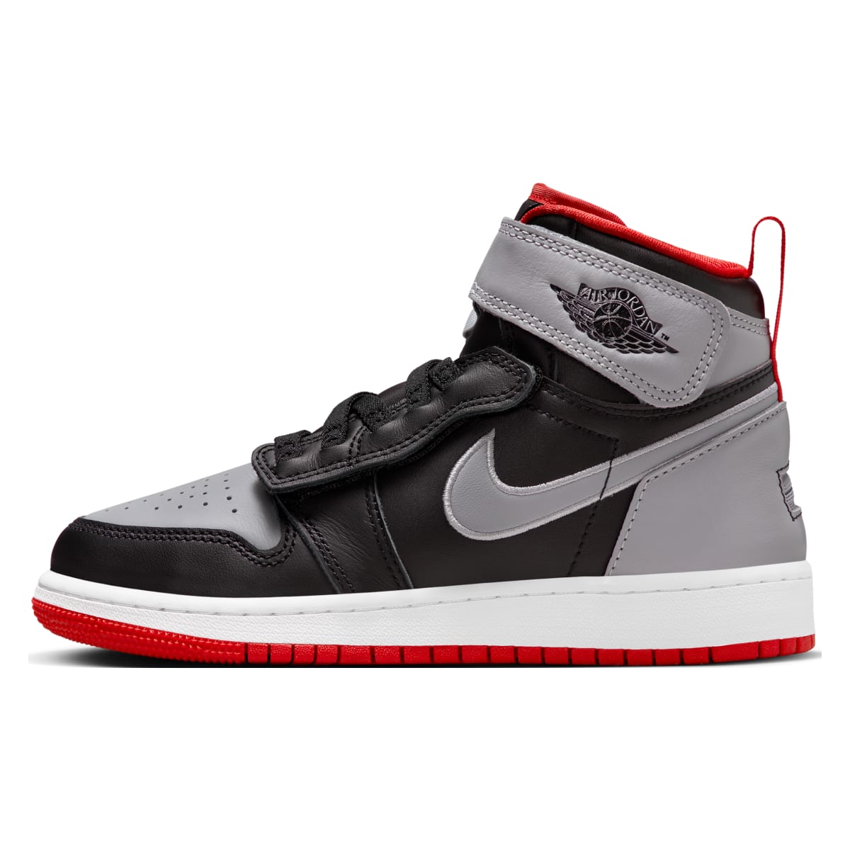 Air Jordan 1 Hi FlyEase GS "Fire Red Cement Grey"