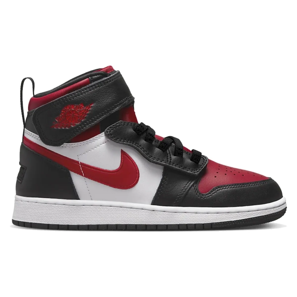 Jordan 1 High FlyEase Black White Fire Red (GS)
