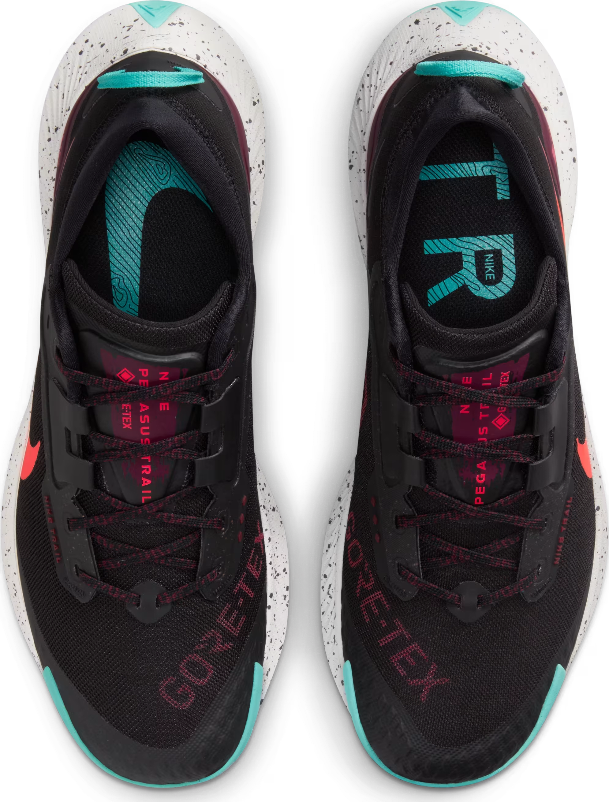 Nike Pegasus Trail 3 Gore-Tex Black Dynamic Turquoise Bright Crimson