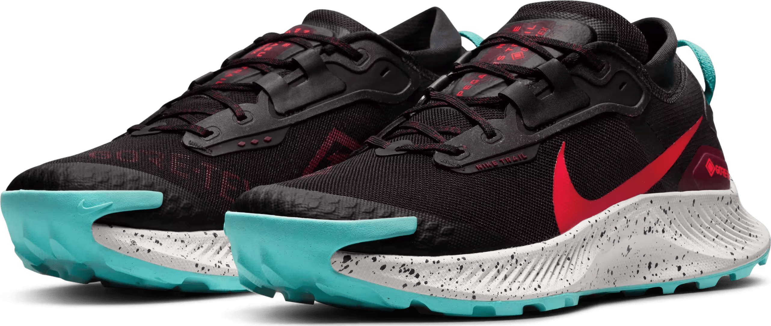 Nike Pegasus Trail 3 Gore-Tex Black Dynamic Turquoise Bright Crimson
