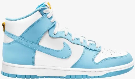 blue white dunk high