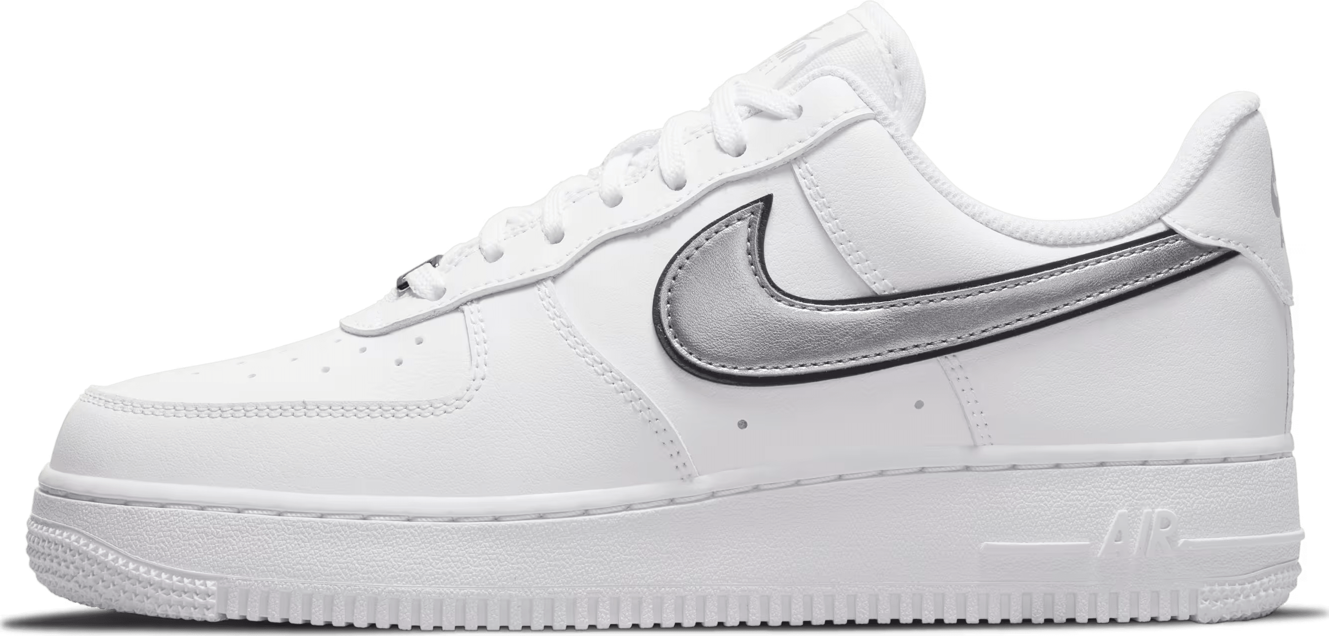Nike Air Force 1 Low '07 Essential White Metallic Silver Black (W)