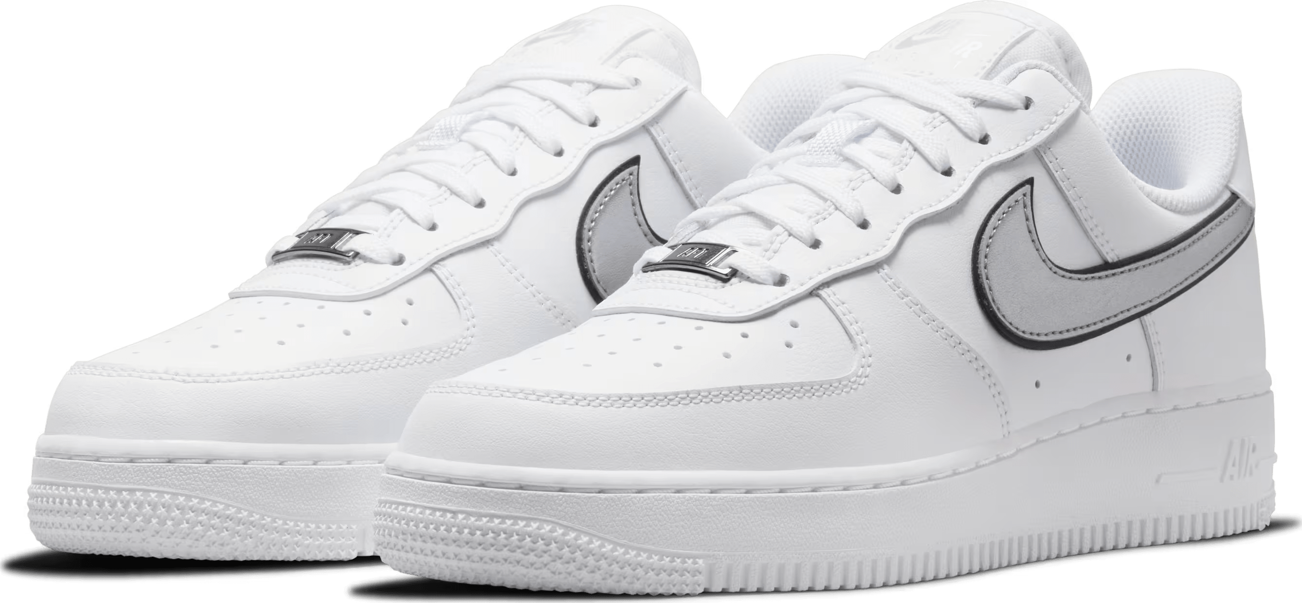 Nike Air Force 1 Low '07 Essential White Metallic Silver Black (W)