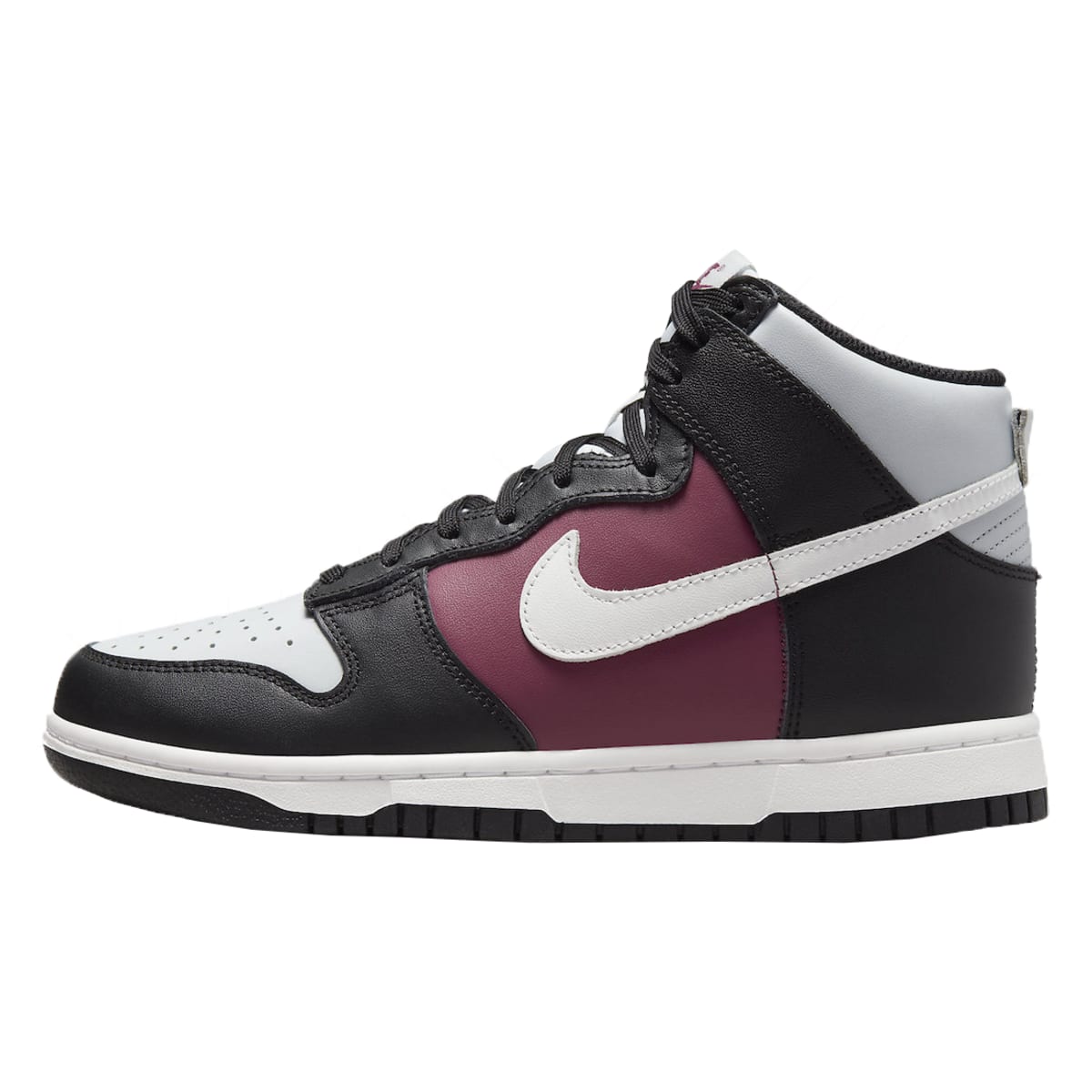 Nike Dunk High "Black White Maroon"