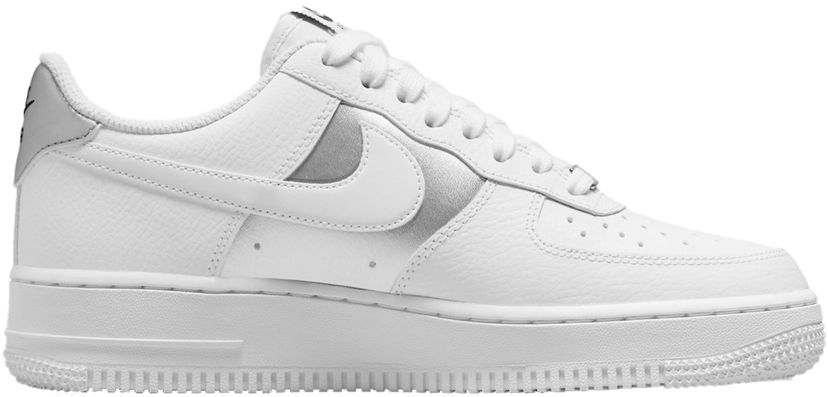 Nike air force discount 1 dames wit zilver