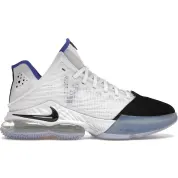 Nike LeBron 19 Low White Medium Blue Siren Red Black