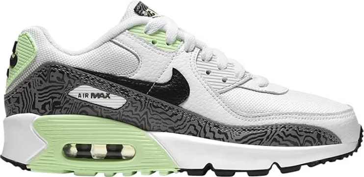 Nike Air Max 90 White Grey Volt (GS)