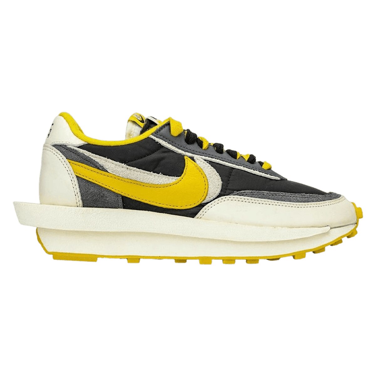 Sacai x Undercover x Nike LDWaffle "Black and Bright Citron"