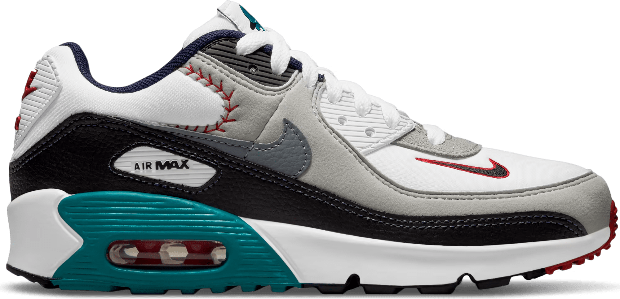 Nike Air Max 90 Gri -  - White - Leer - Maat 36 - Foot Locker