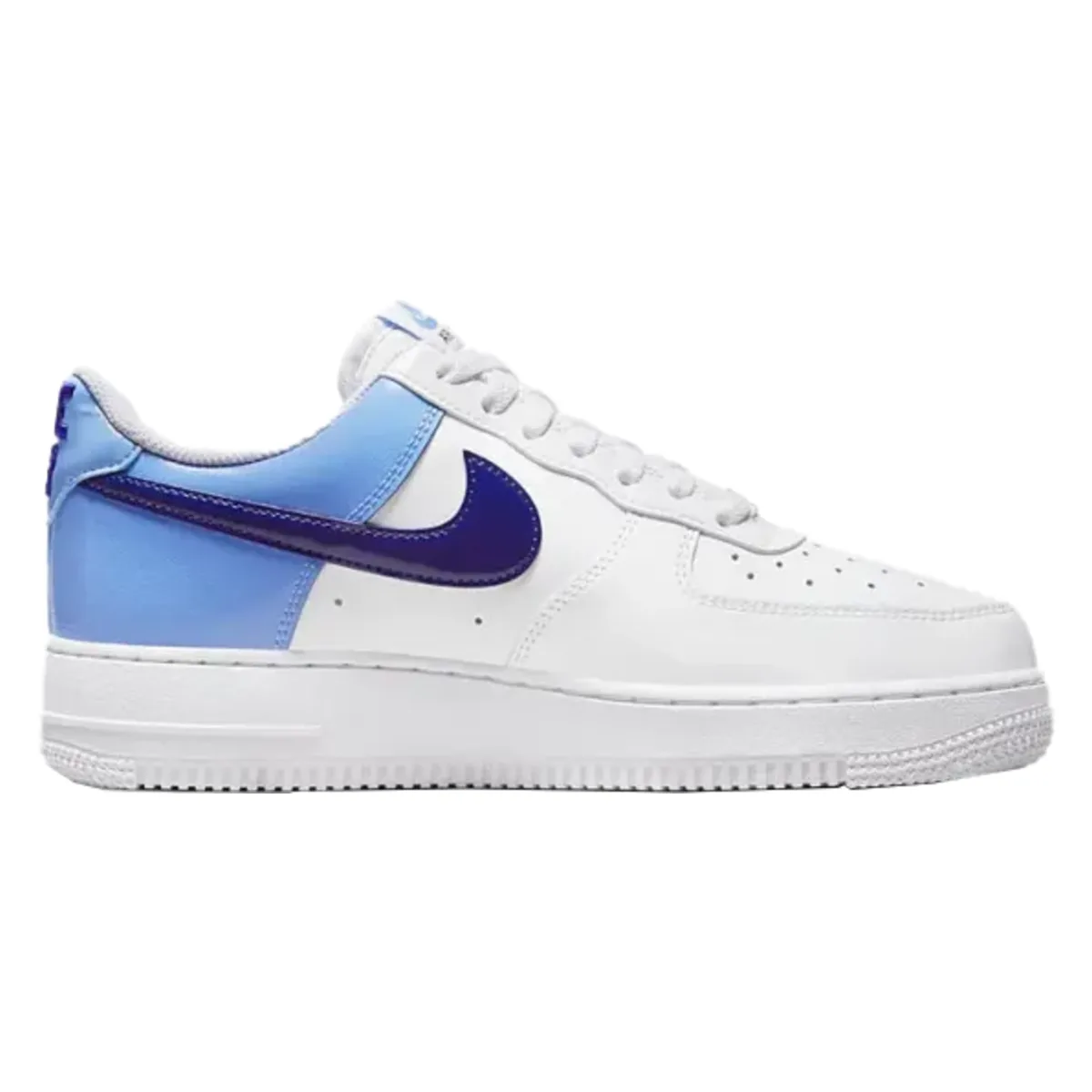 Nike Air Force 1 Low Patent Swoosh "White/University Blue"