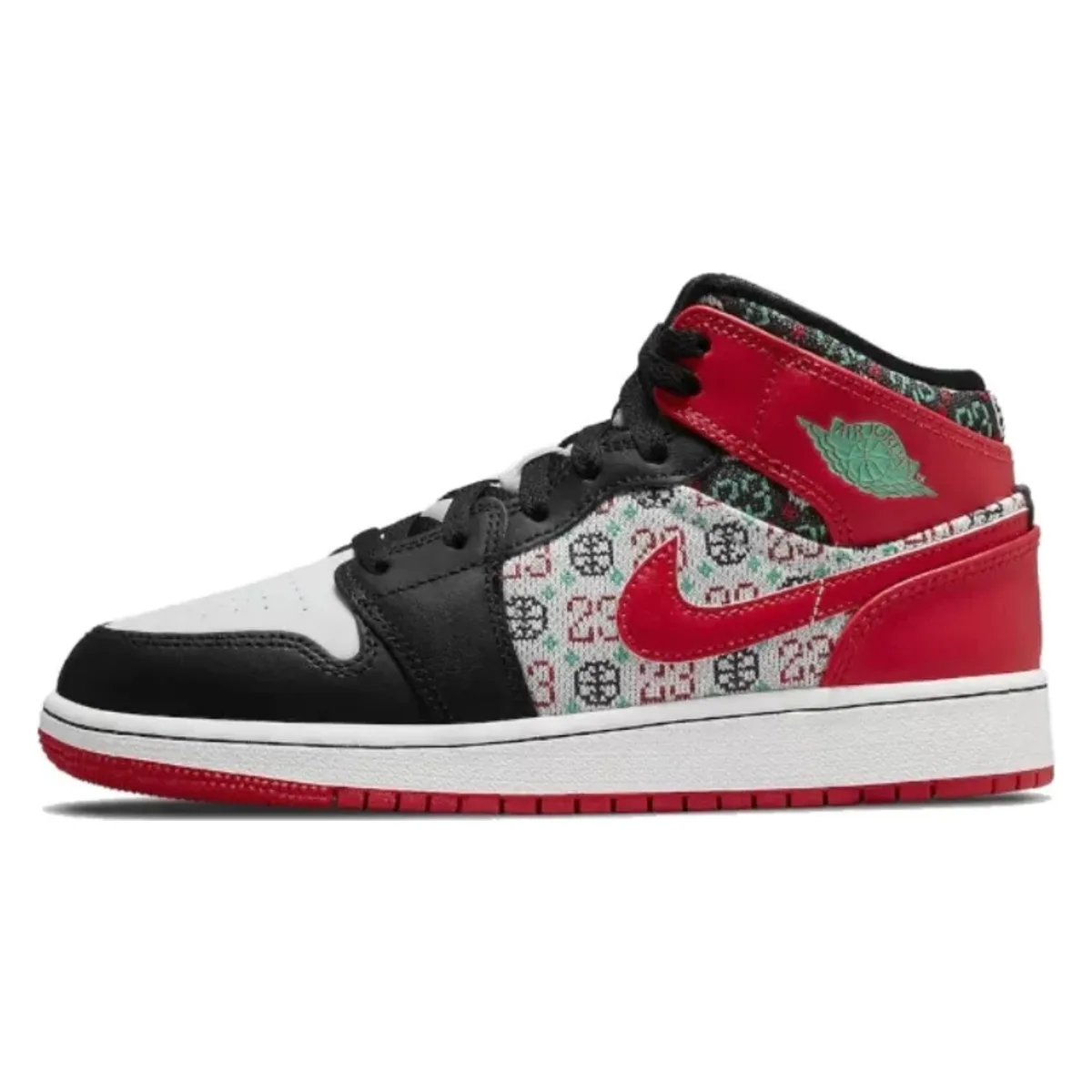Jordan 1 Mid SE Ugly Christmas Sweater (GS)