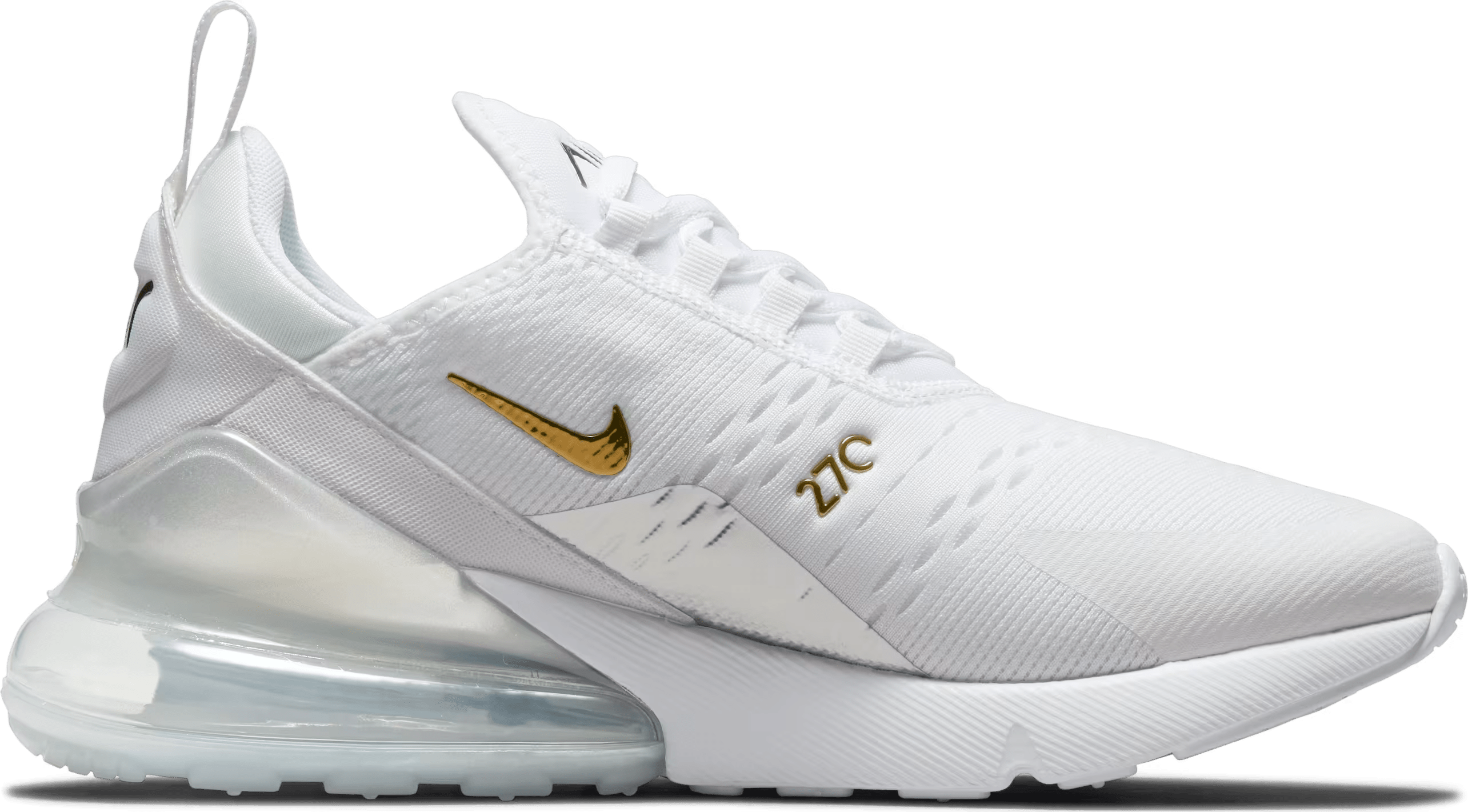 Nike Air Max 270 White Metallic Gold (W)