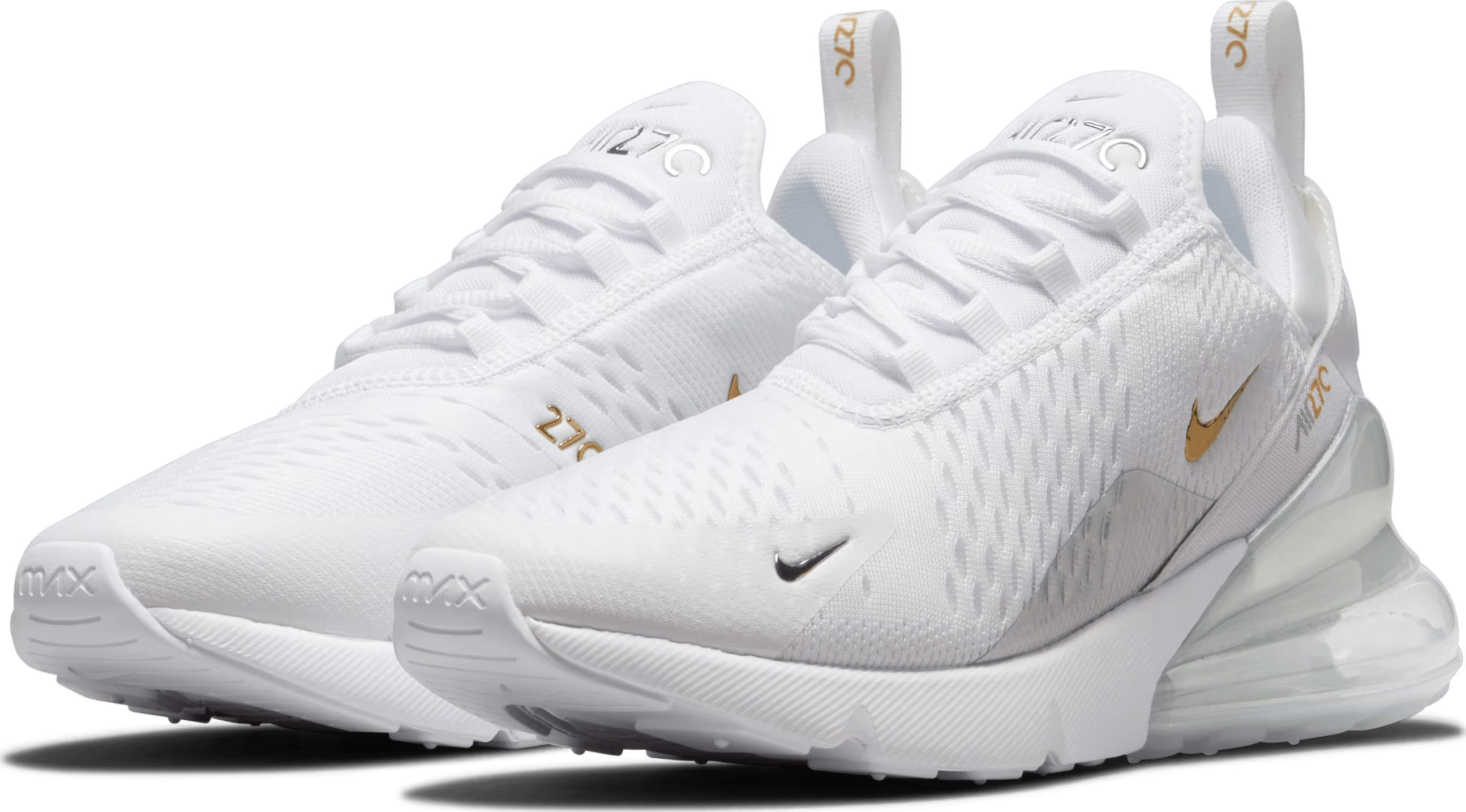Nike Air Max 270 White Metallic Gold (W)