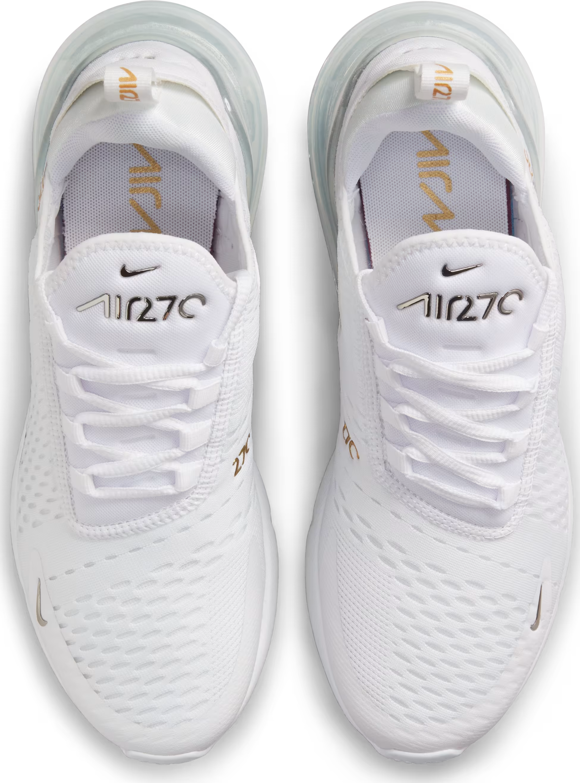 Nike Air Max 270 White Metallic Gold (W)