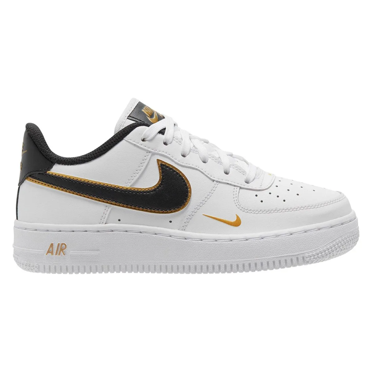 Nike Air Force 1 Low '07 LV8 Double Swoosh White Metallic Gold (GS)