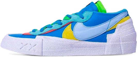 nike x sacai x kaws blazer low cyan blue